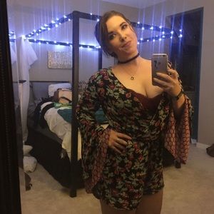 Fall floral romper